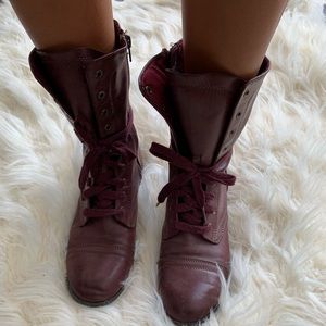 Mossimo Supply red burgundy boots